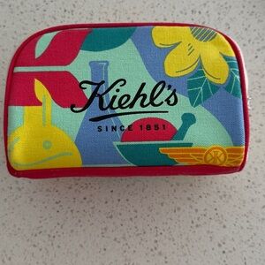 NWOT Kiehl's Colorful Floral Cosmetic Pouch - Multicolor